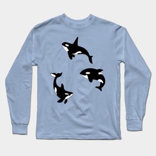 Three Orca Killer Whales Funny Long Sleeve T-Shirt